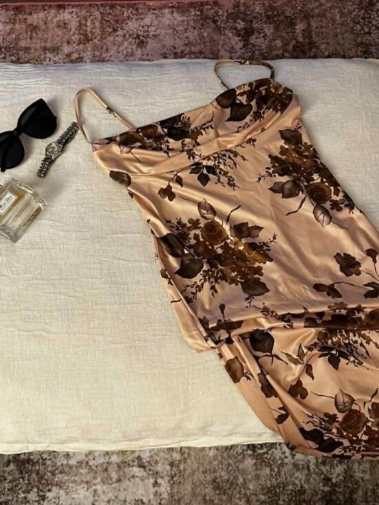 SHEIN Dresses & Skirts - floral beige long dress